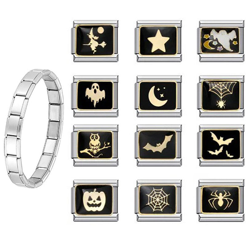 Wholesale Modern Geometric Titanium Steel Modular Bracelet,  Unisex  Gothic Jewelry Accessory
