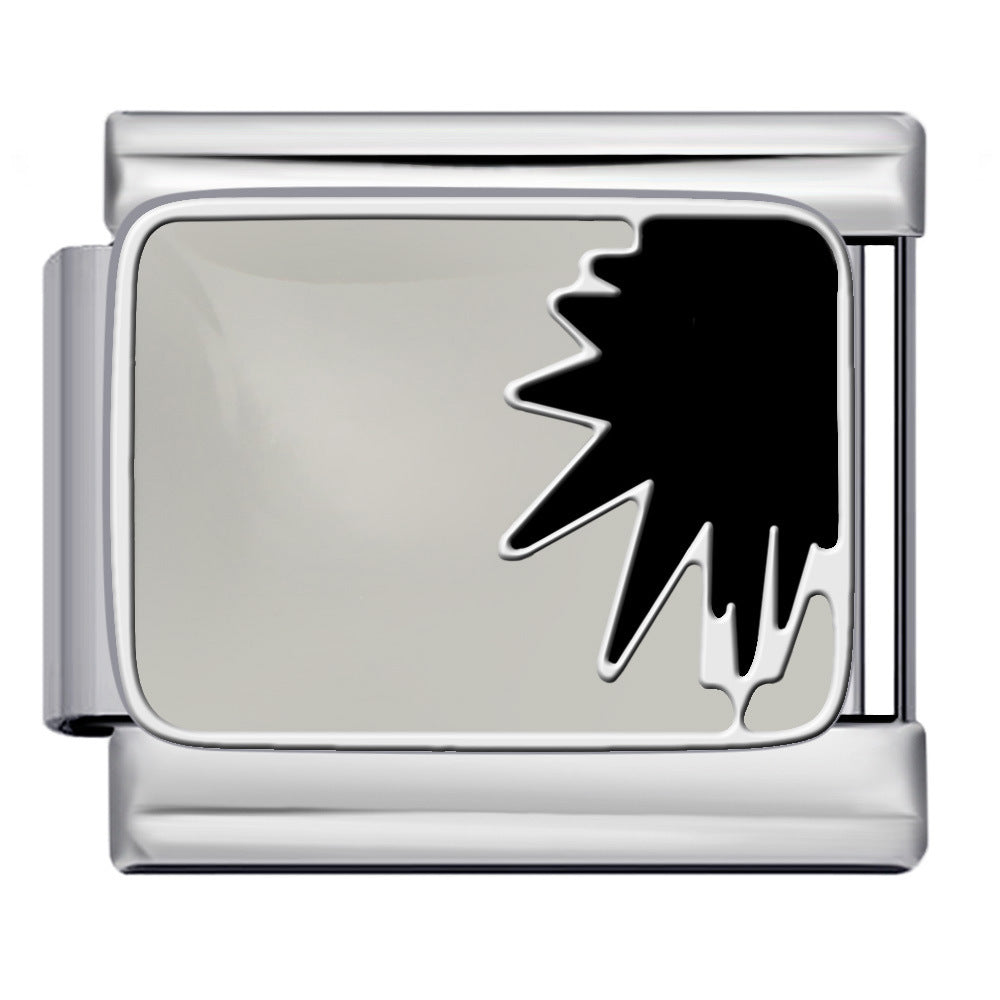 Wholesale Italian Charm Bracelet 9mm DIY  oil dripping Creative Stainless Steel Composable Bracelet