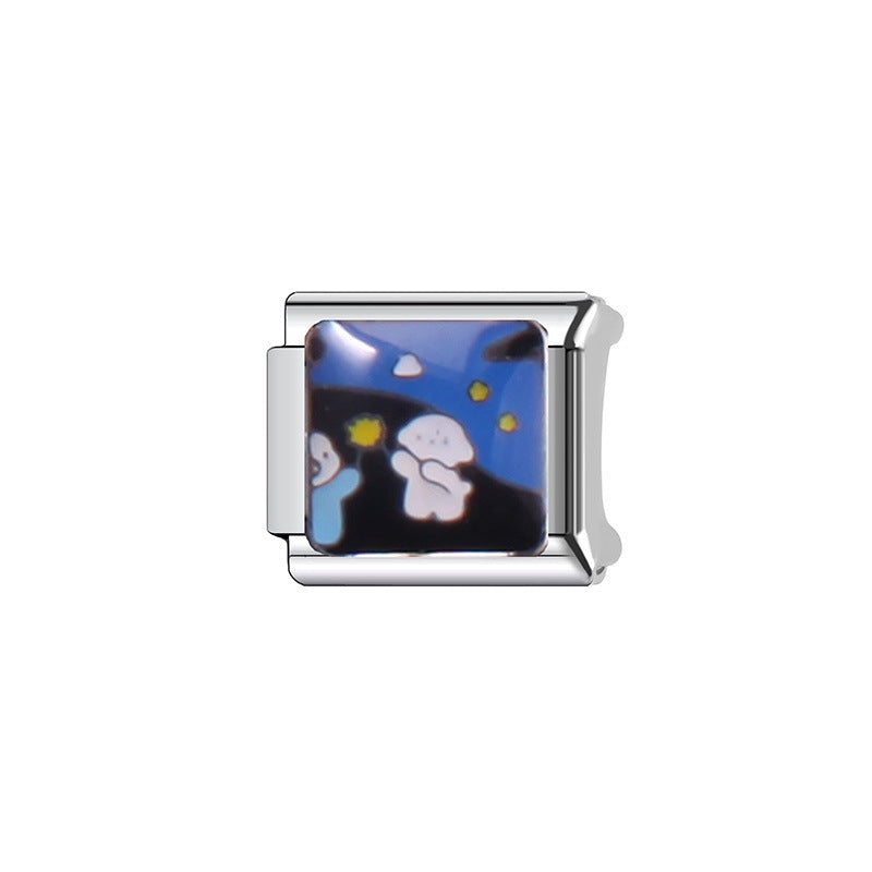 Wholesale Italian Charm Bracelet 9mm DIY Splicing Cute Creative Stainless Steel Composable Bracelet