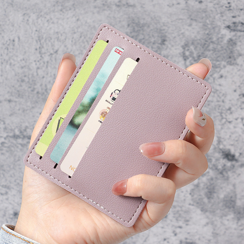 Wholesale PU Card Holder Urban Minimalist Ultra Thin Anti Magnetic Card Case Everyday Carry For Men Women Fashion Accessory Black
