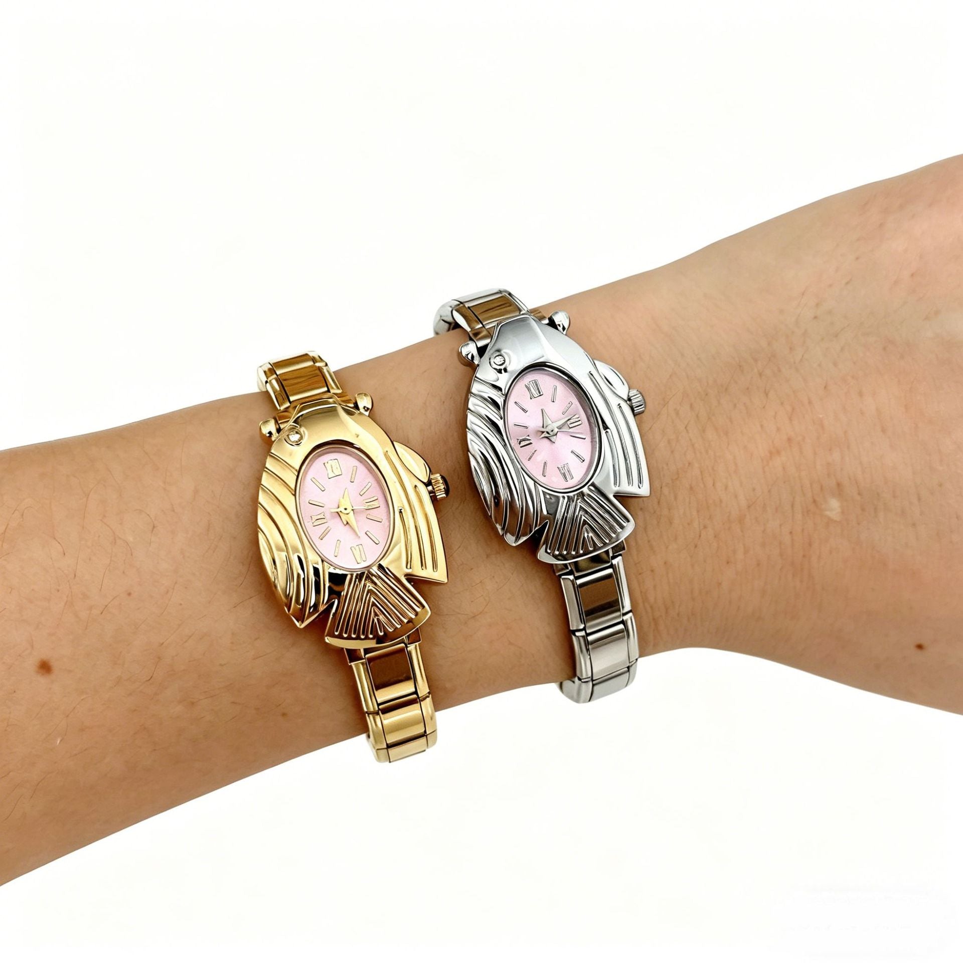 Wholesale Flying Fish Auspicious Simple Oval Quartz Wristwatch Couple Module Watch