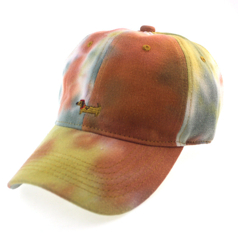 Wholesale Tie-dye Embroidered Coconut Tree Hat Baseball Cap ACC-HT-JiaTuo002