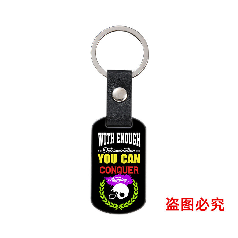 Wholesale Leather Buckle Football Metal Keychain ACC-KC-Ganggu033