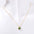 Wholesale Titanium steel pear-shaped water drop zircon 12th birthday stone birthstone necklace