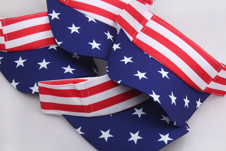Wholesale US Independence Day Star Stripe US Flag Curved Eaves Cap Empty Cap