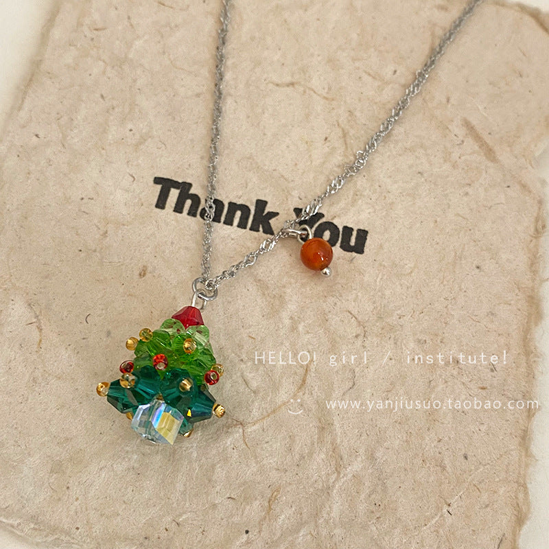 Wholesale Christmas tree necklace choker necklace long necklace