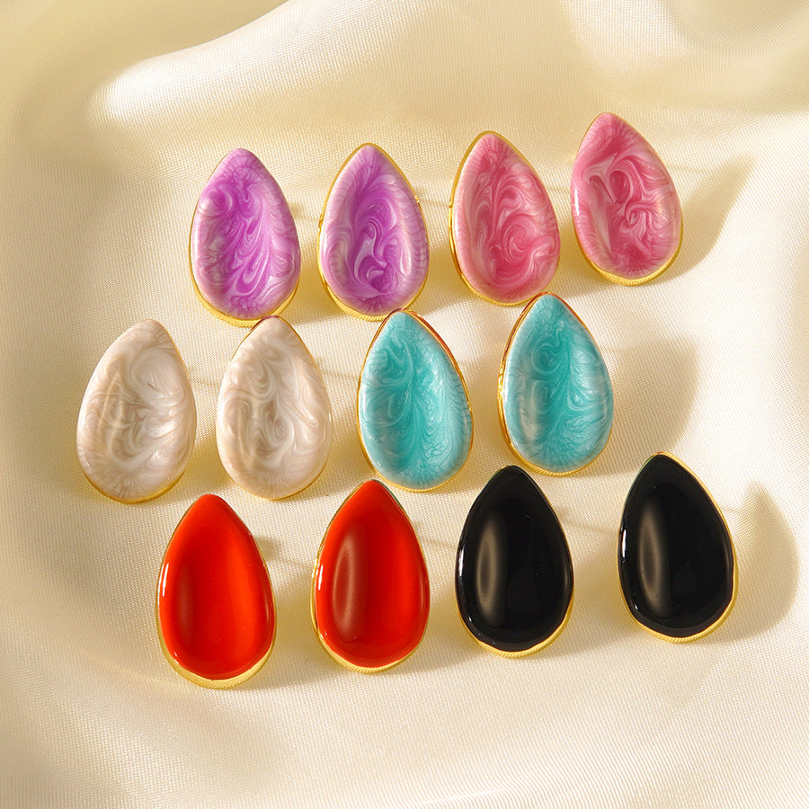 Wholesale Stainless steel teardrop earrings