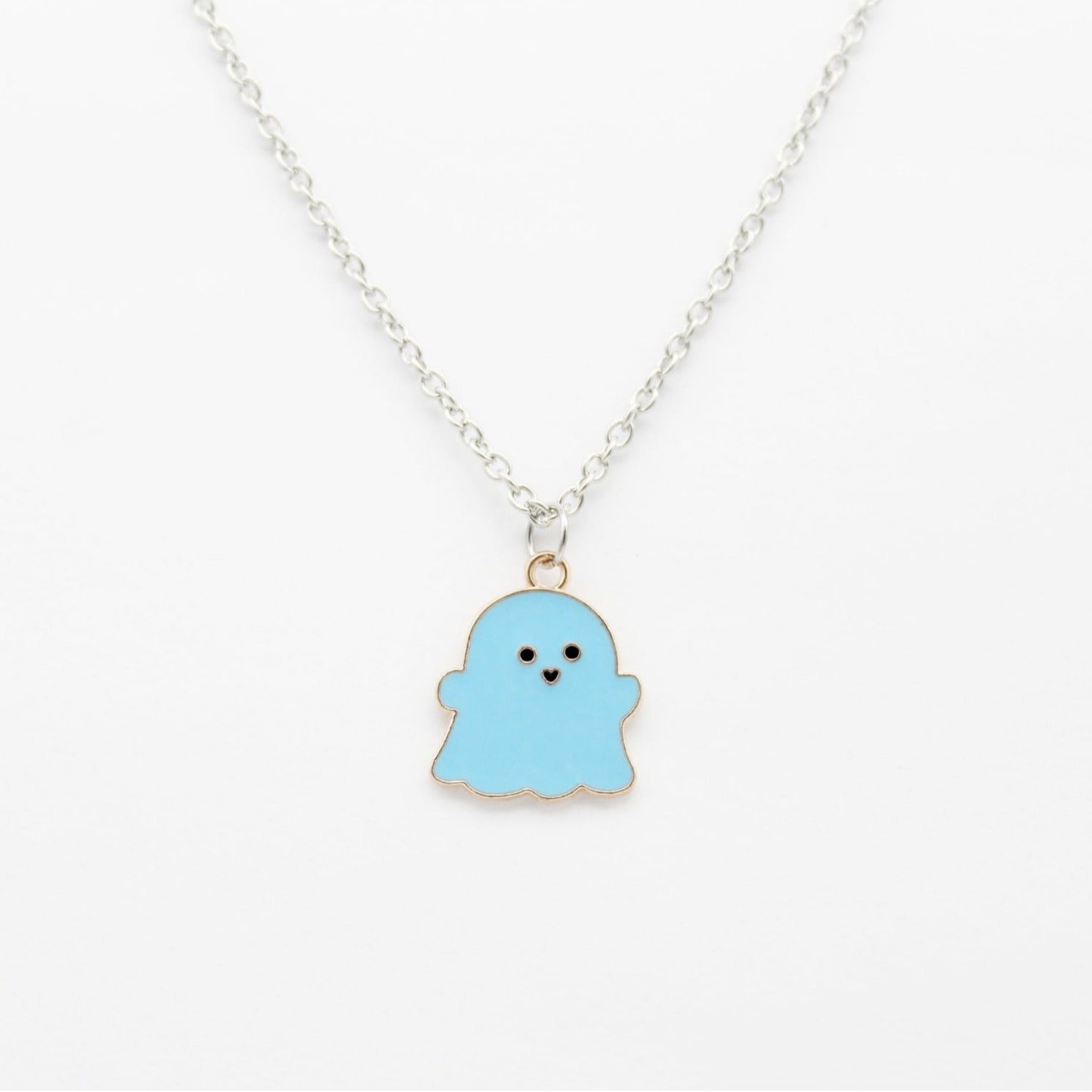 Wholesale Halloween Cartoon Black and White Ghost Necklaces ACC-NE-Xunru001