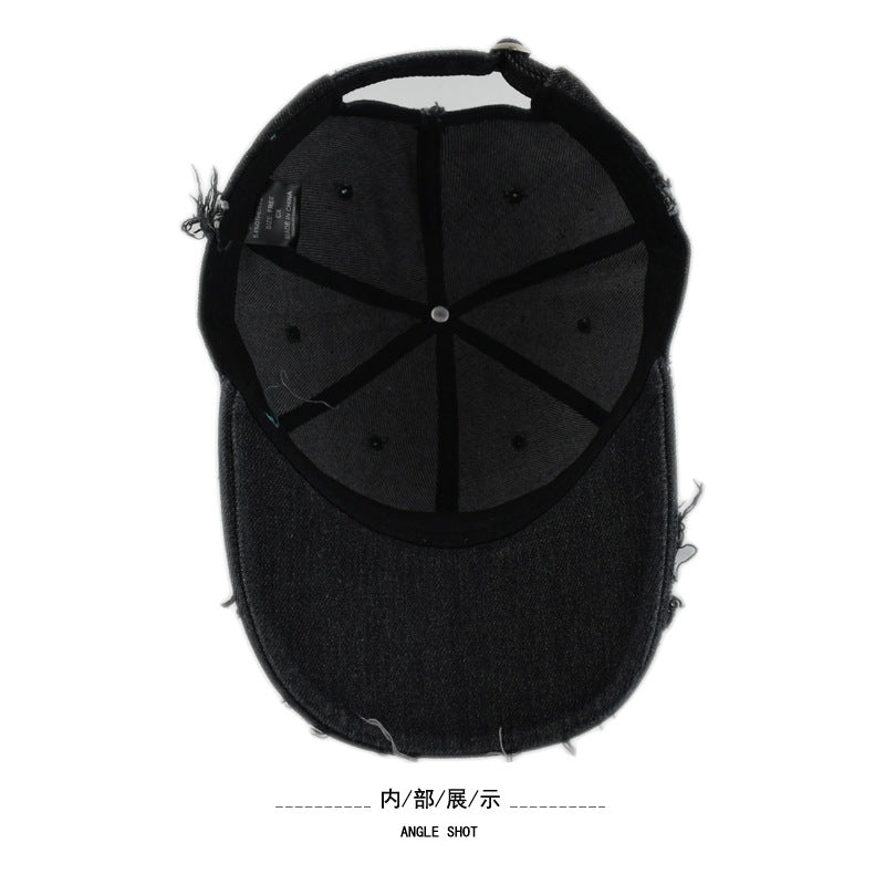 Wholesale Denim Ruffed Soft Top Baseball Cap