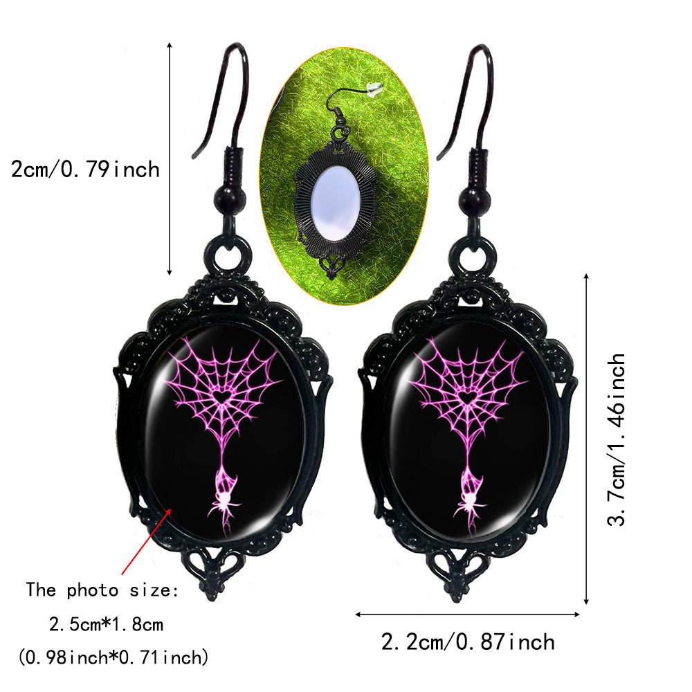 Wholesale Halloween Retro Bloody Spider Round Earrings ACC-ES-XiangLian008