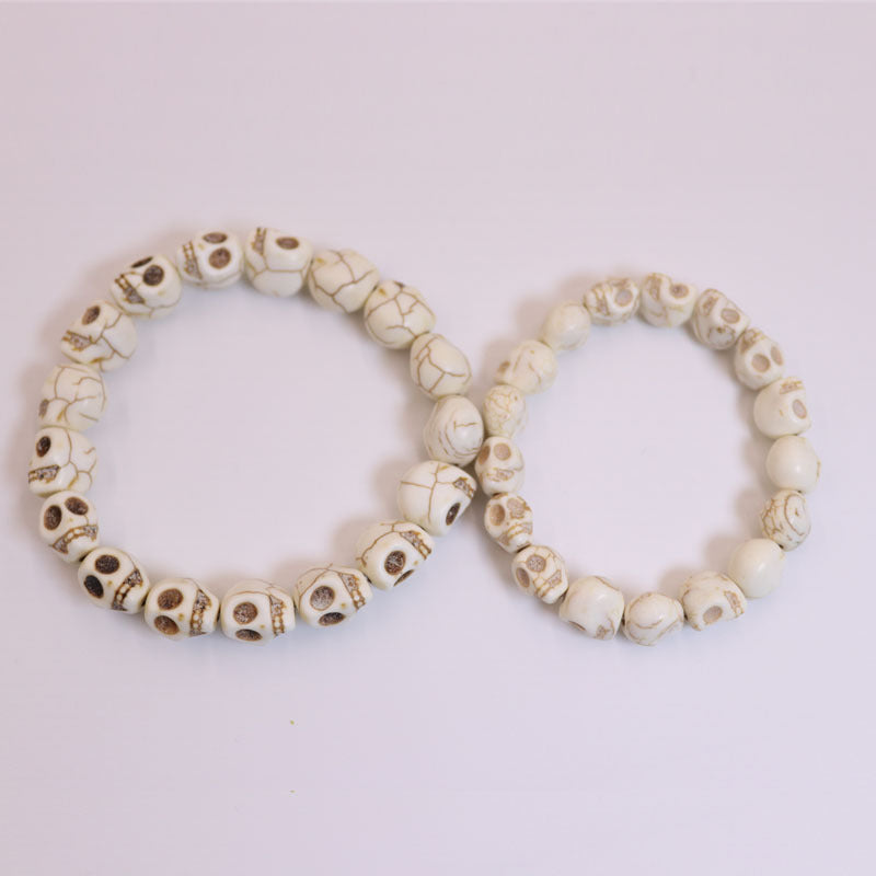 Wholesale skull synthetic turquoise bracelet punk style retro bracelet ACC-BT-Shuxin002