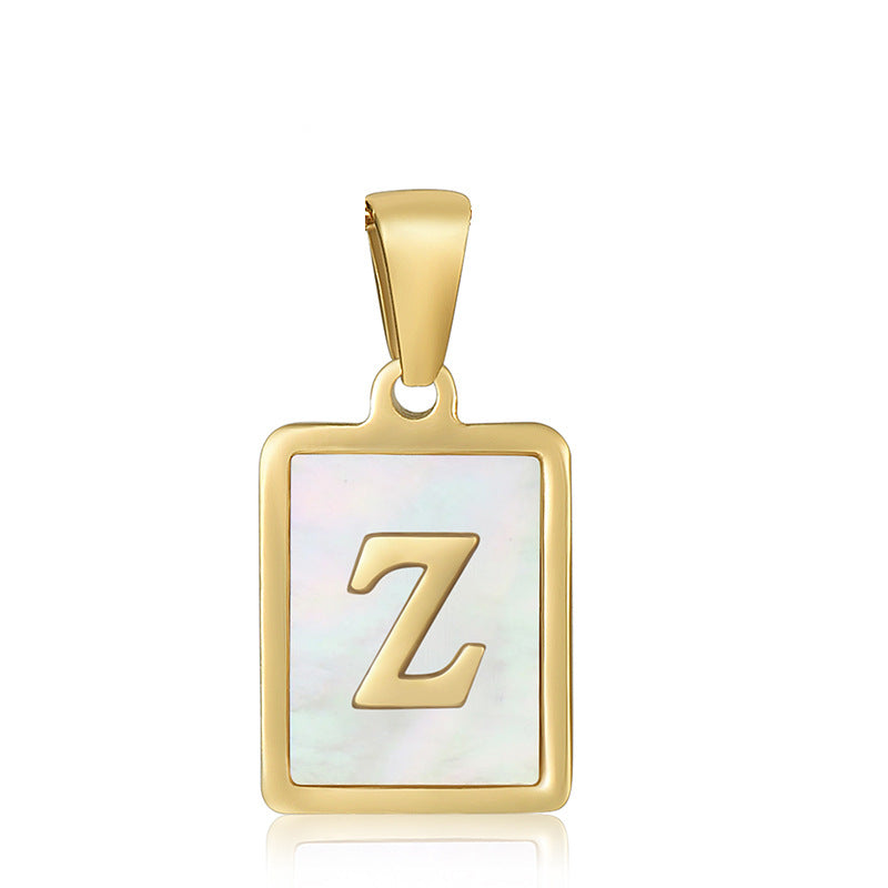 Wholesale Stainless Steel Letter Pendant Necklace Fashion Accessory Gift for Boutique Resale