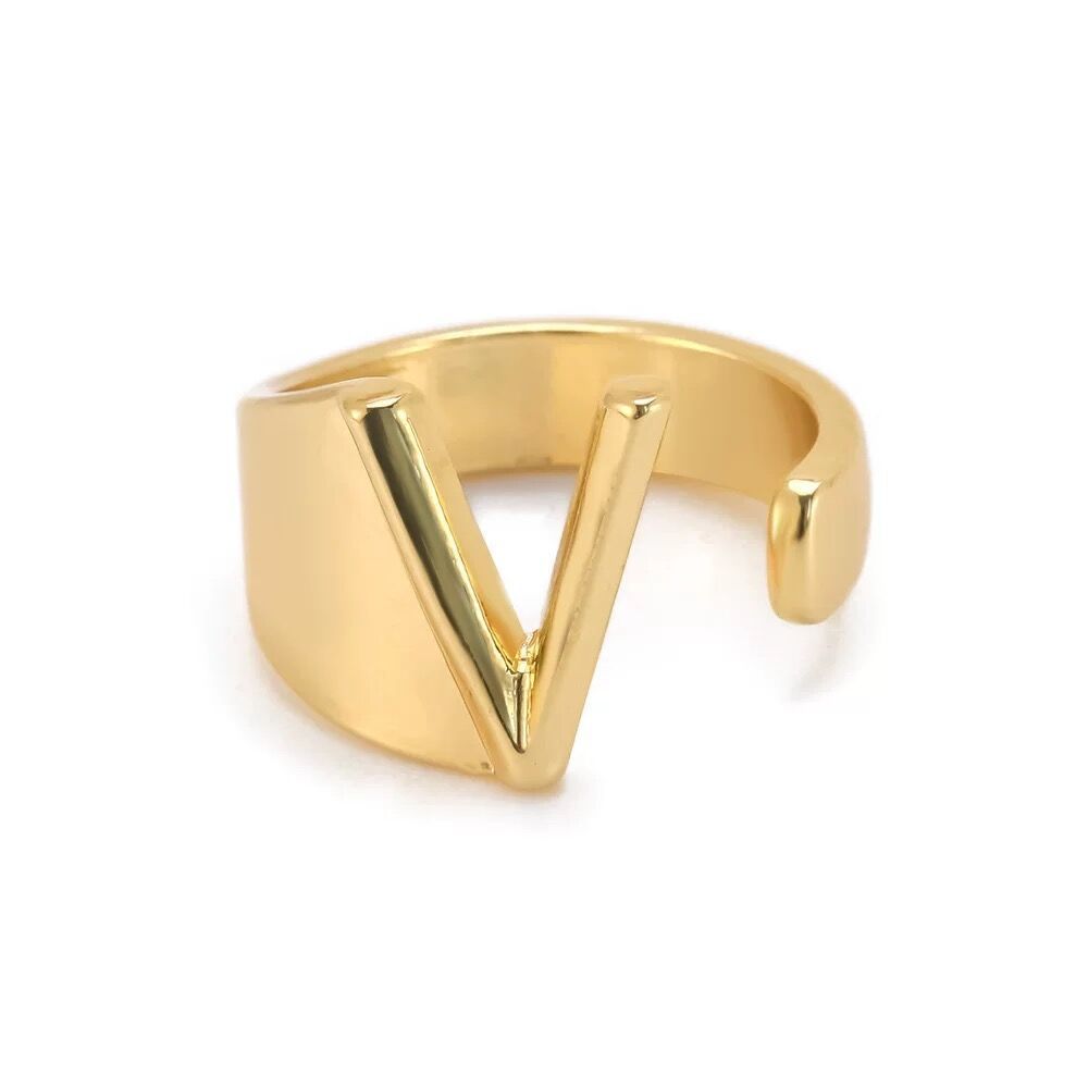 Wholesale English Letter Ring Open Adjustable Ring ACC-RS-TuCai001