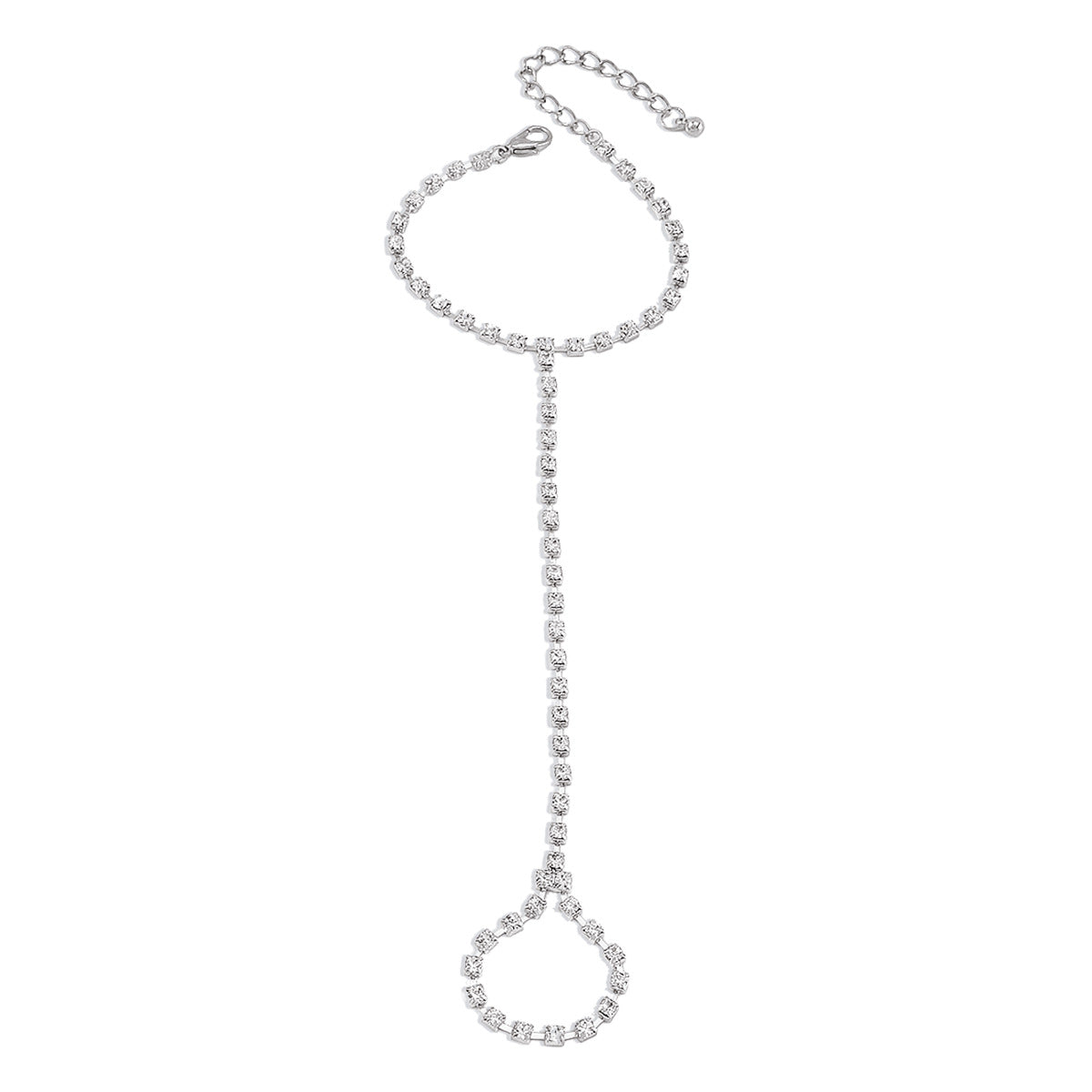 Braccialetto di un pezzo elegante del strass della catena dell'artiglio all'ingrosso di nicchia