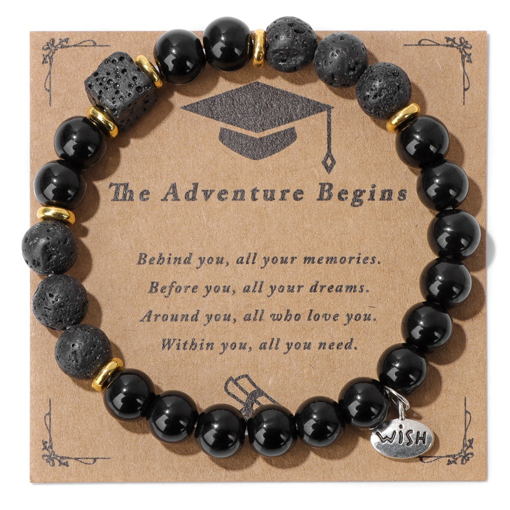 Wholesale Natural Stone Crystal Zebra 8mm Bead Bracelets ACC-BT-GEB011