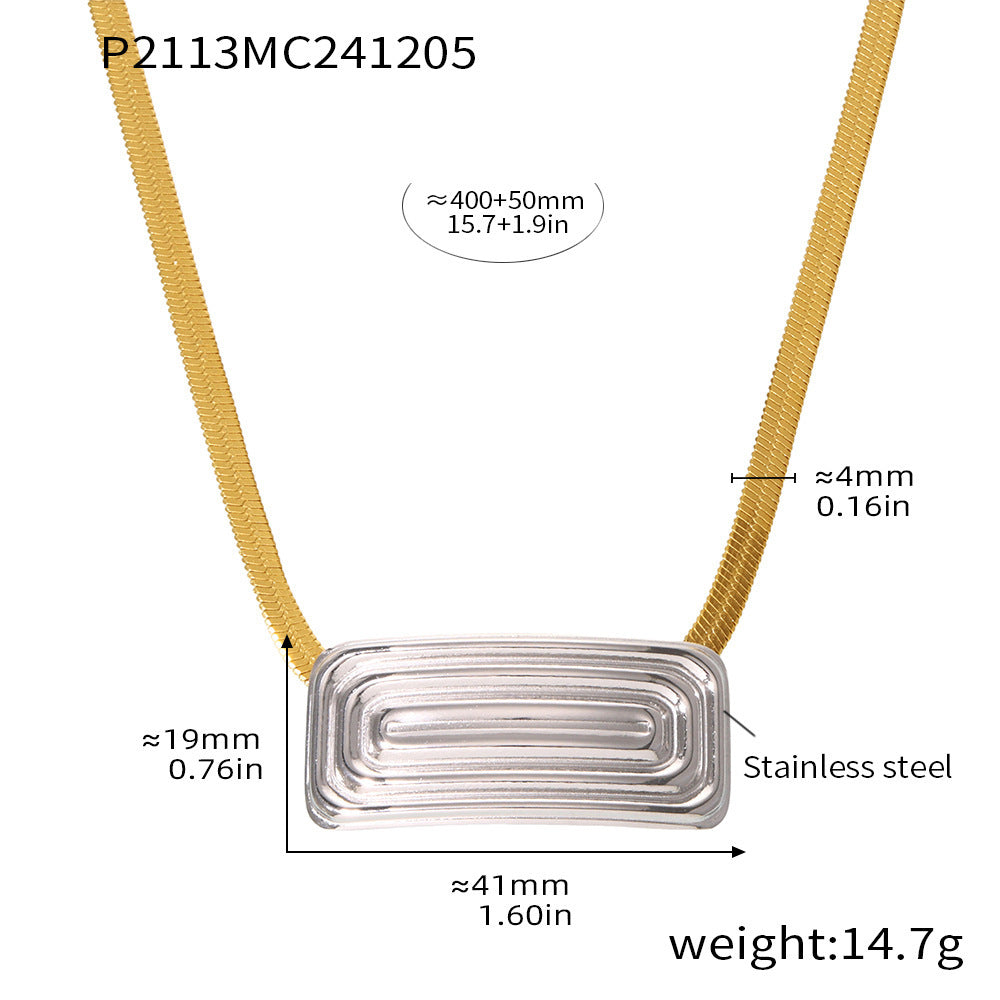 Wholesale Stainless Steel Large Round Long Blade Necklace