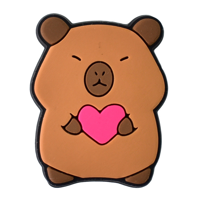 Wholesale Random 100pcs Cartoon Cute Small Animal PVC Soft Rubber Shoe Buckle Decoration ACC-SC-RYY063