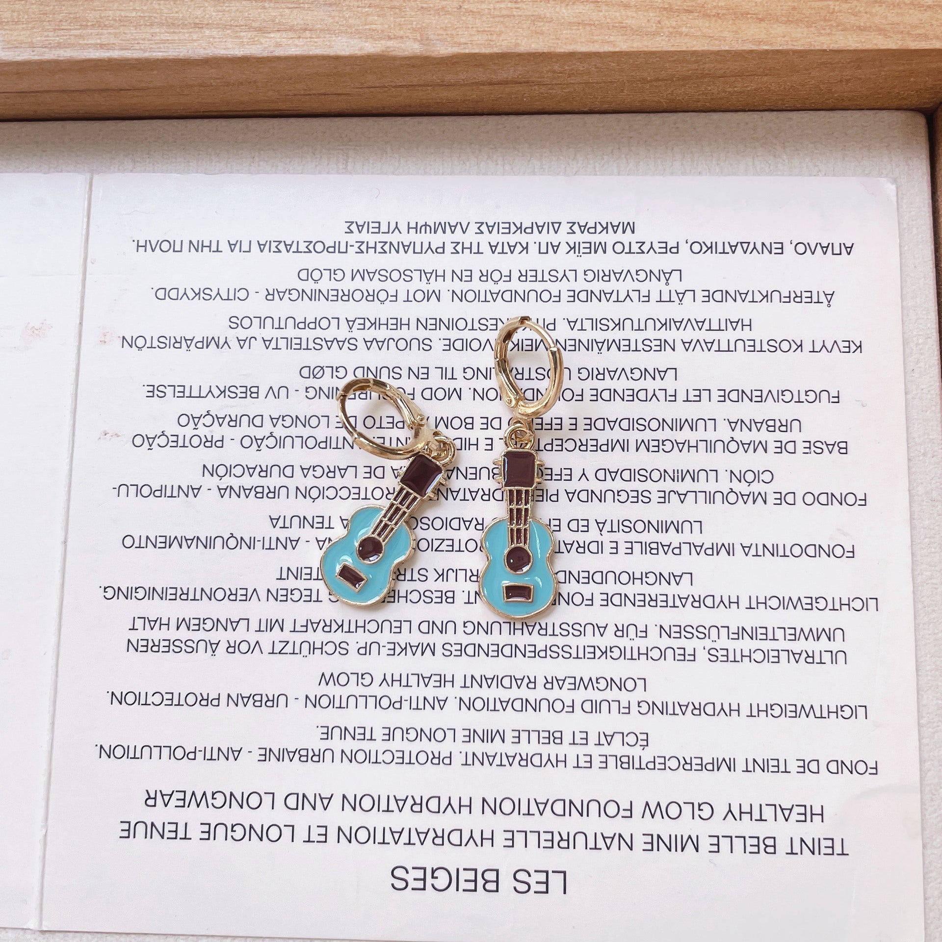 Wholesale Guitar Earrings Personality Rock Metal Earrings Clip Earrings ACC-ES-Yijia008