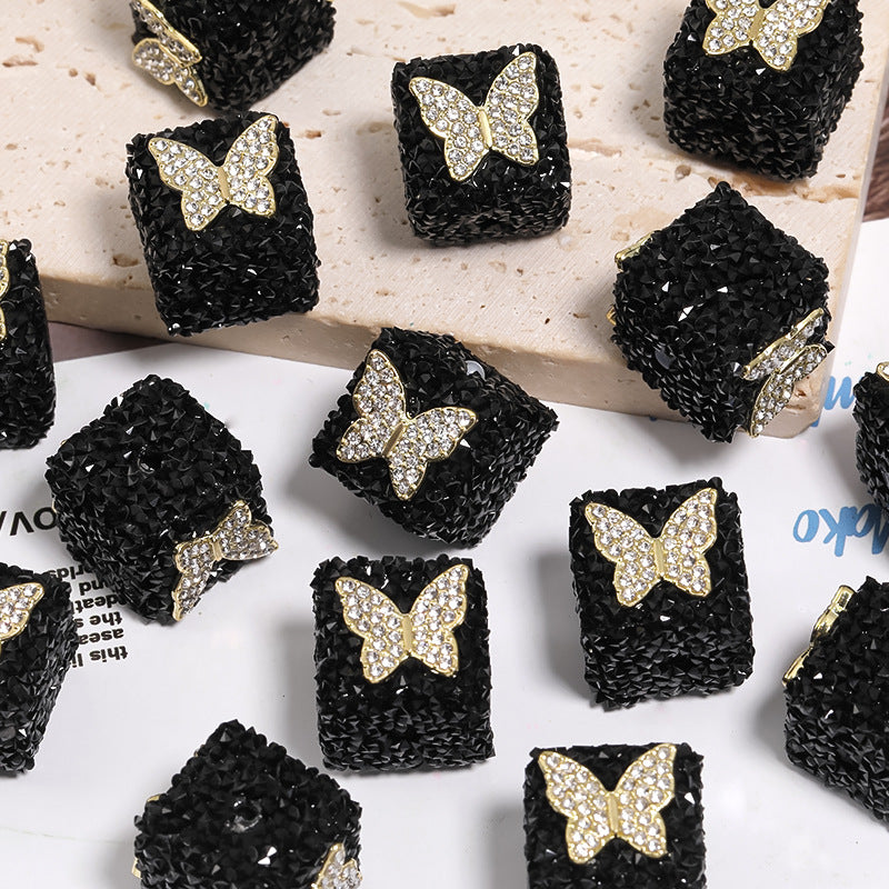 Wholesale of 5pcs Water Diamond Sugar Beads Butterfly Five Pointed Star Square Diamond Ball Beads ACC-BDS-BLG009