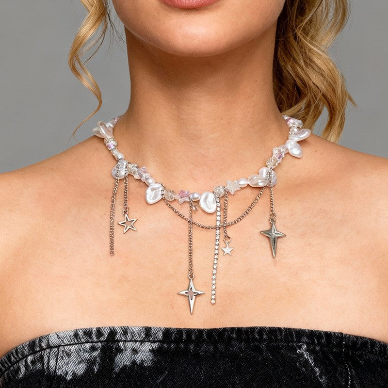 Wholesale Layering Sun Tassel Pendant Clavicle Chain Necklace Jewelry Accessory for Resale