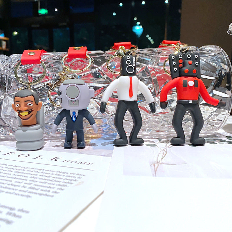 Wholesale Cartoon PVC Soft Keychain Creative Keychain ACCVIP-KC-XinShu008