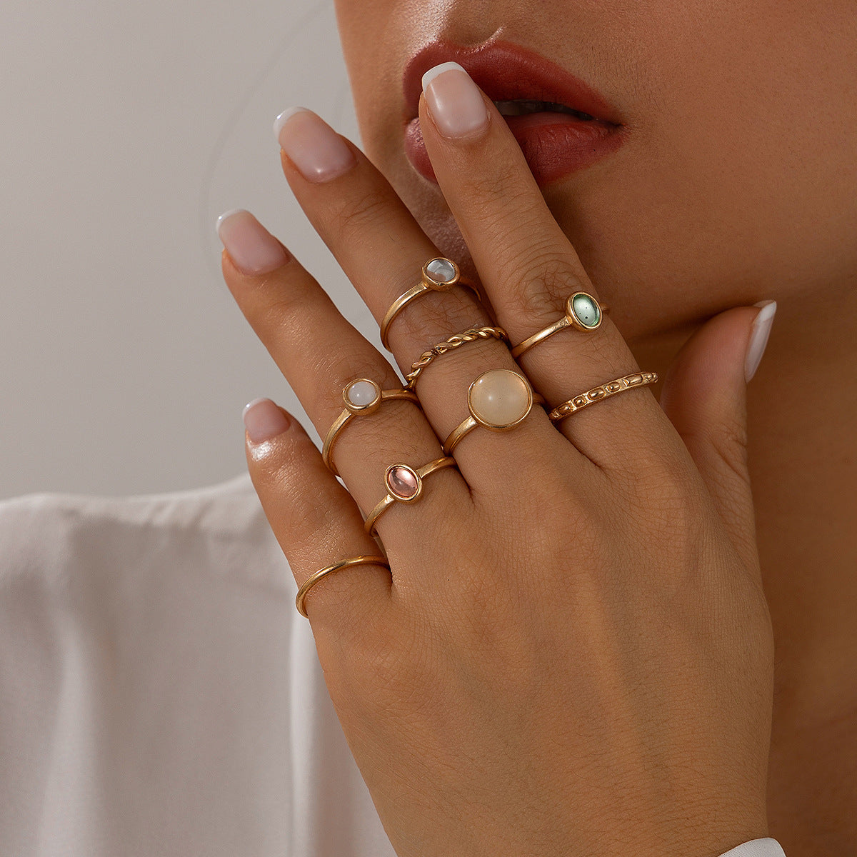 Wholesale  Twist Hollow Cross Chain Ring