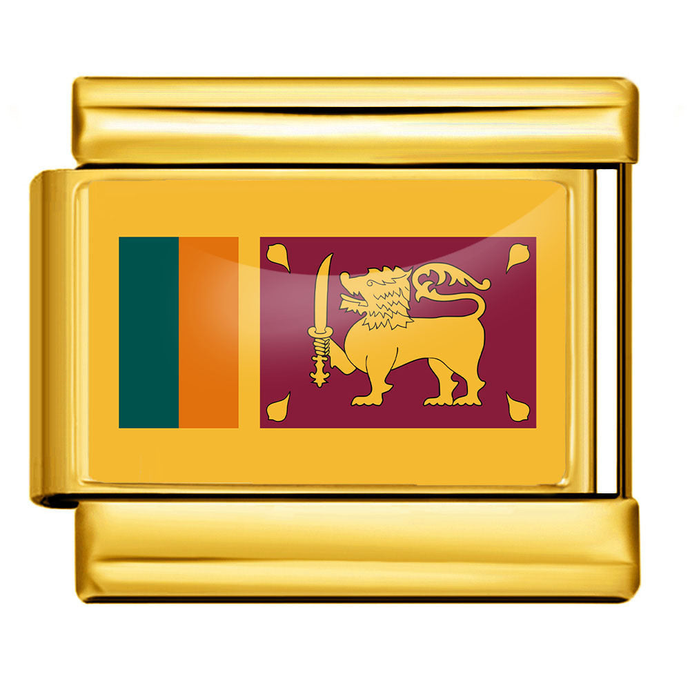 Wholesale 5pcs Italian Charm Bracelet 9mm DIY Splicing Gold Base World Flag Stainless Steel Composable Bracelet