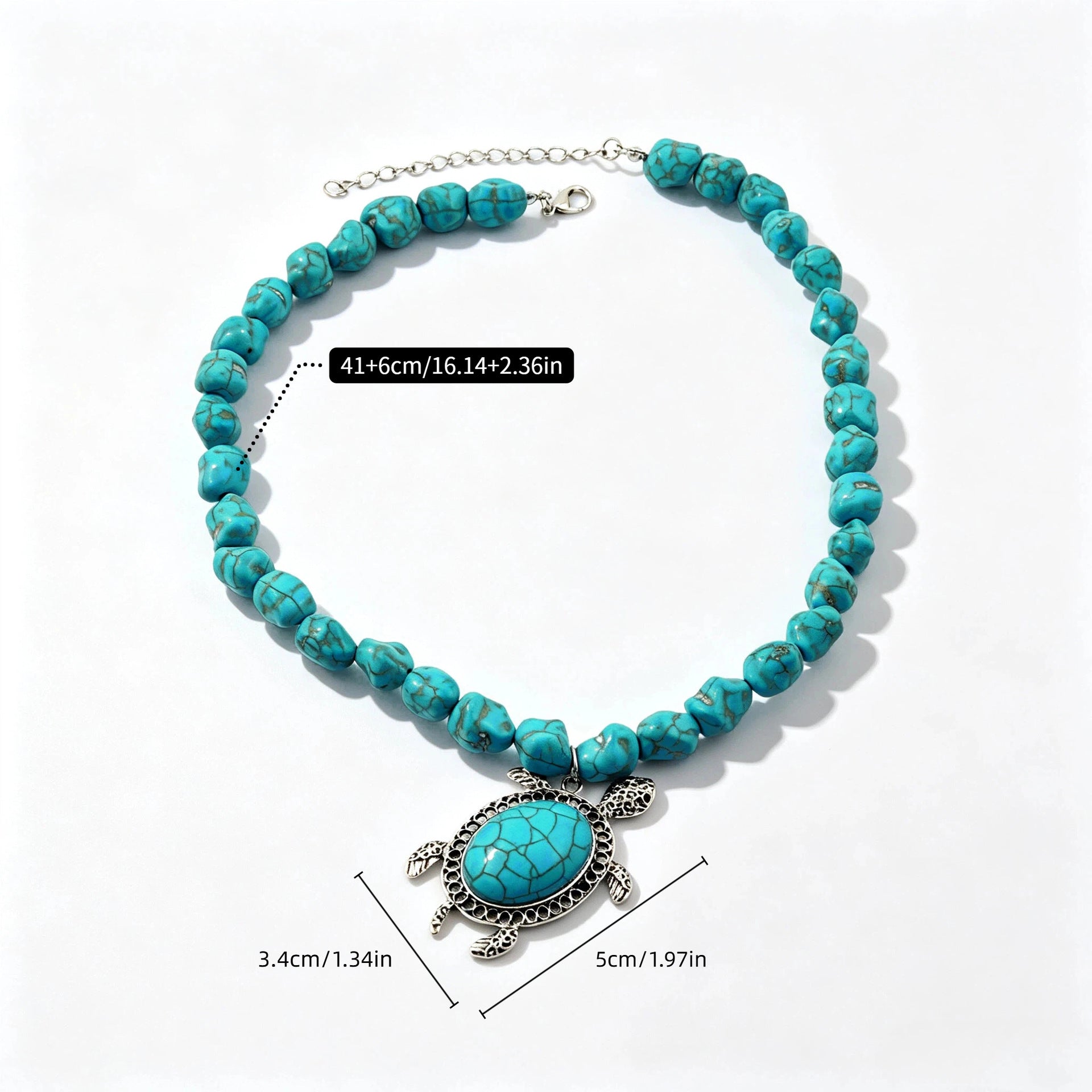 Wholesale Retro Turquoise Butterfly Pendant Necklace For Women Trendy Vintage Collarbone Chain Jewelry Gift And Resale