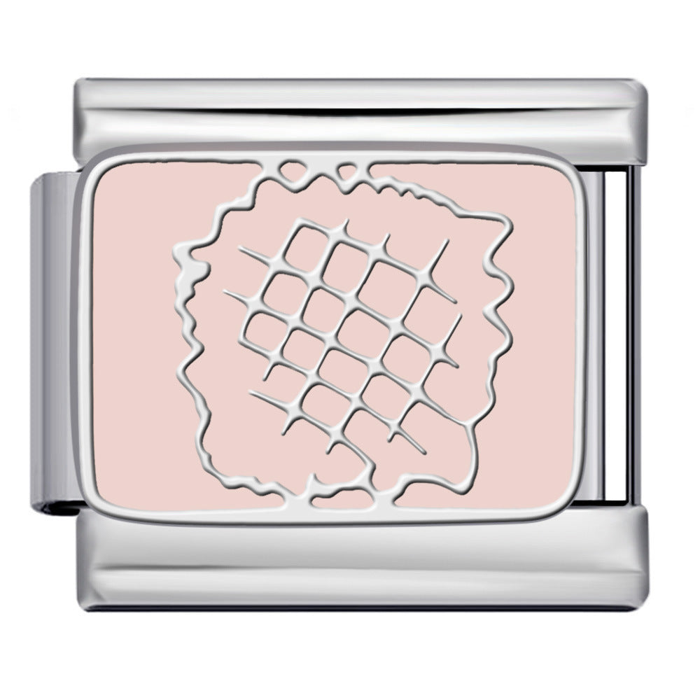 Wholesale 9mm Italian Charm Starter Bracelets DIY square Single Section Creative Stainless Steel Composable Bracelet