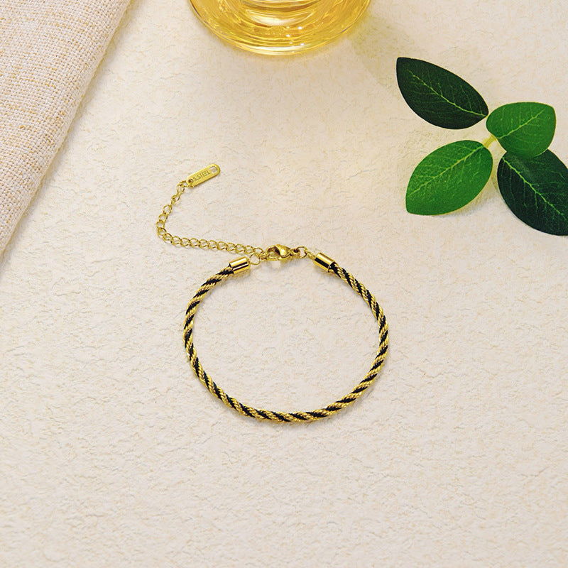 Wholesale Stainless Steel Colorful Twist Bracelet