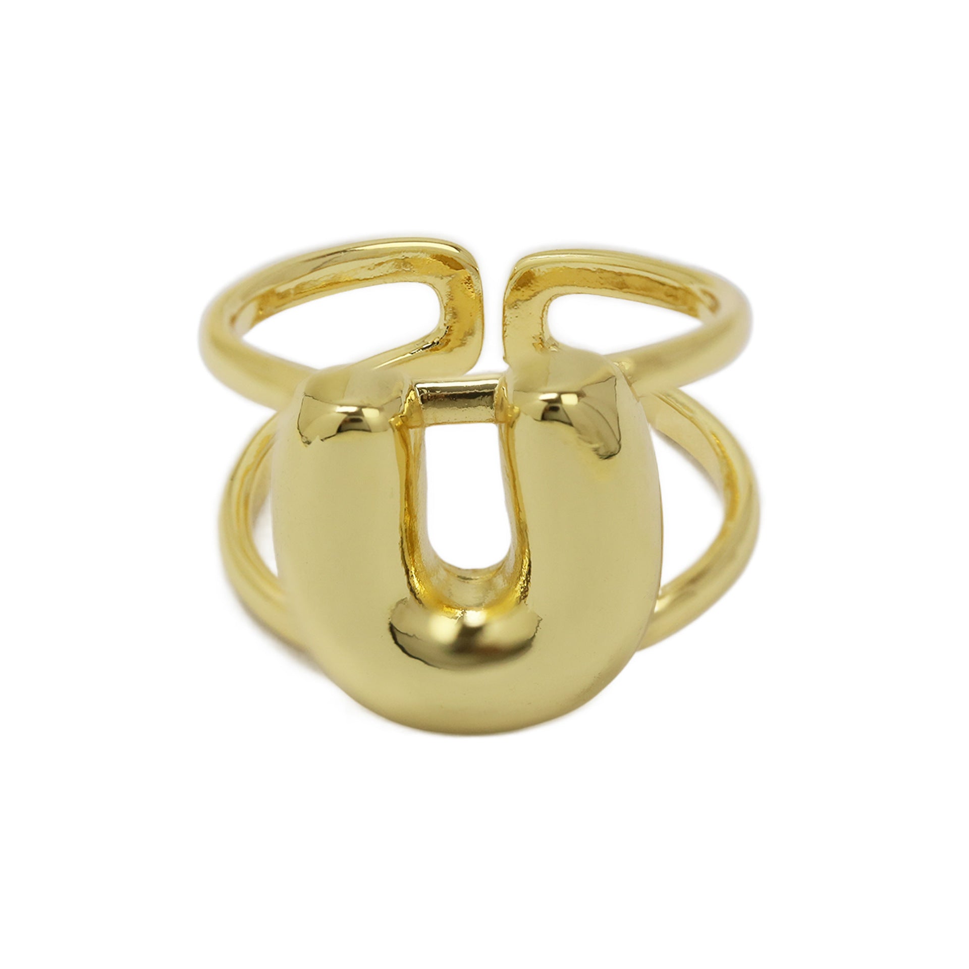 Wholesale  26 A-Z English Letter Open Luxury Women's Rings