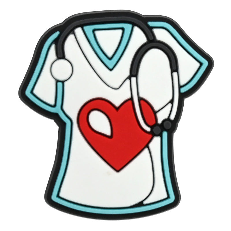 Wholesale Medical First Aid Theme PVC Shoe Charms For Clog Sandals DIY Decorative Everyday Chic Accessory For Resale