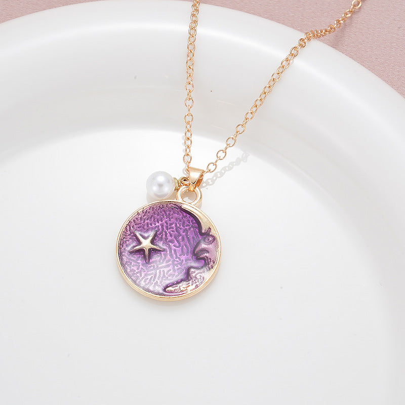 Wholesale  Star Moon Sun Ocean Pendant Necklace