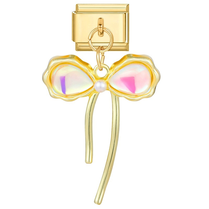 Wholesale Italian Charm Bracelet 9mm DIY Splicing Removable Stainless Steel Gold Base Pendant Composable Bracelet