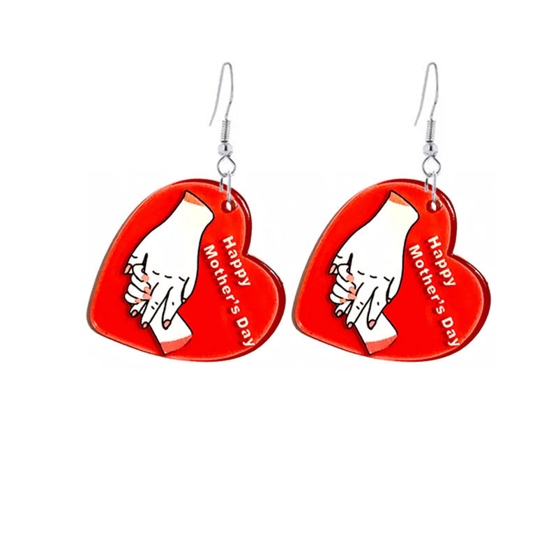 Wholesale Mother's Day LOVE Acrylic Earrings ACC-ES-YiYuan009