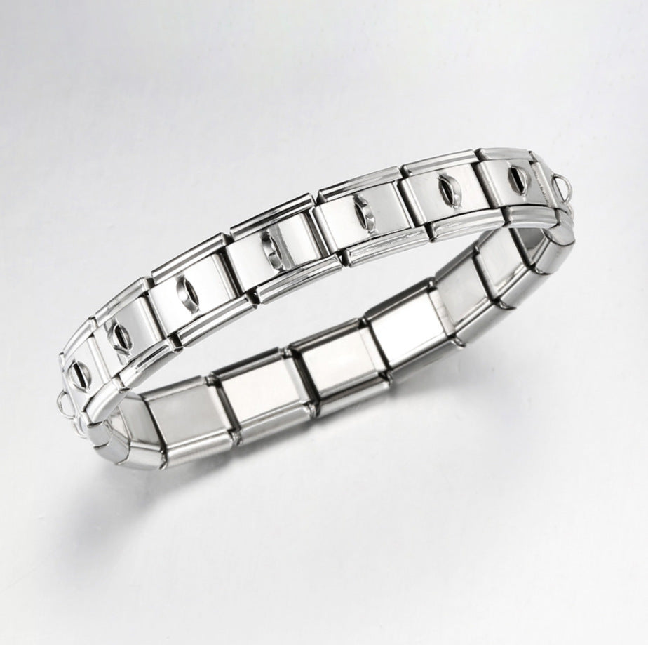Wholesale Italian Charm Bracelet 9mm DIY Splicing Removable  Stainless Steel Composable Bracelet