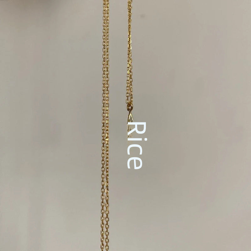 Wholesale handmade natural abalone shell patch  stainless steel vacuum  18K gold six-pointed star clavicle chain