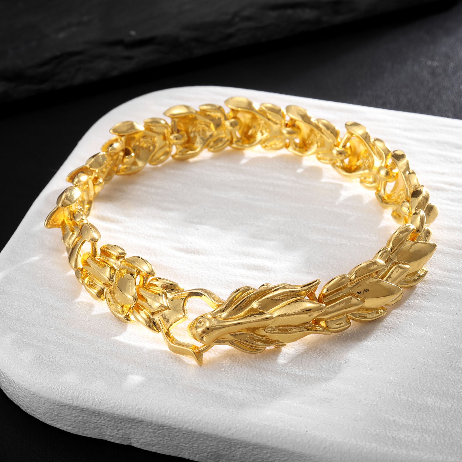 Wholesale Retro Dragon Head Bracelet Men's Hip Hop Bracelet Punk Bracelet ACC-BT-LR006