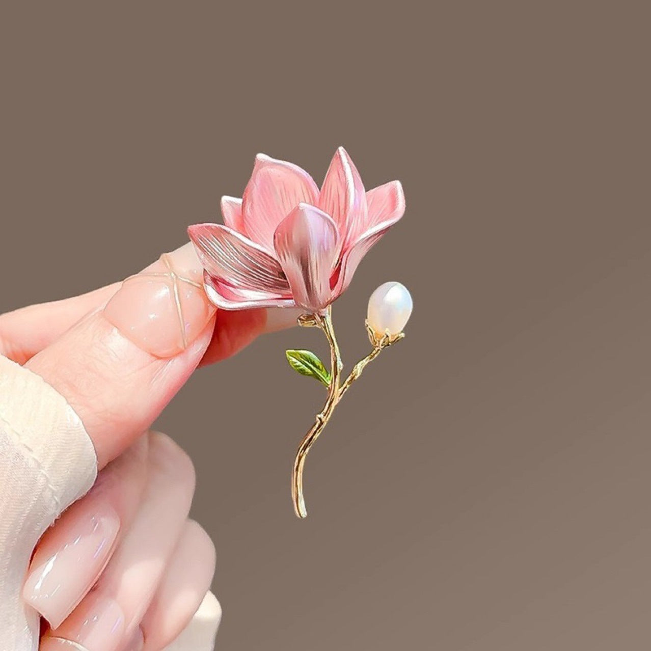 Wholesale Pink Magnolia Brooch