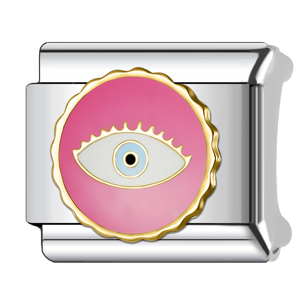 Wholesale Italian Charm Bracelet 9mm DIY Splicing Creative Pattern Stainless Steel Composable Bracelet