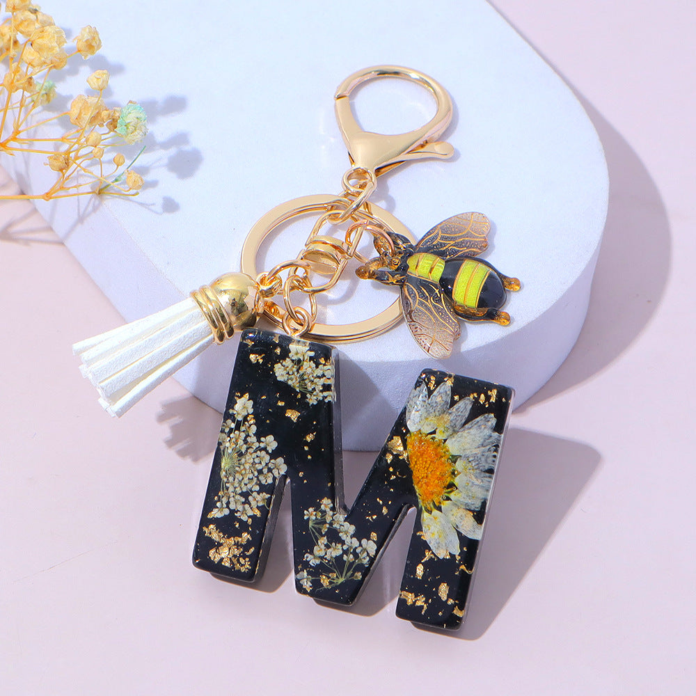 Wholesale Resin Bee Letter Bag Charm Decorative Accent Gift for