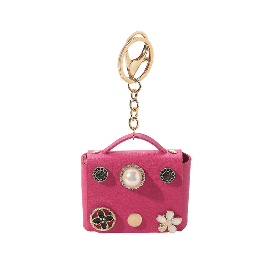 Wholesale Cartoon Inlaid Pearl Coin Purse Keychain Keychain Wallet ACC-KC-RongR033