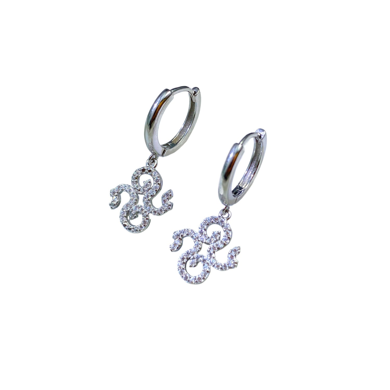 Wholesale S925 sterling silver snake earrings