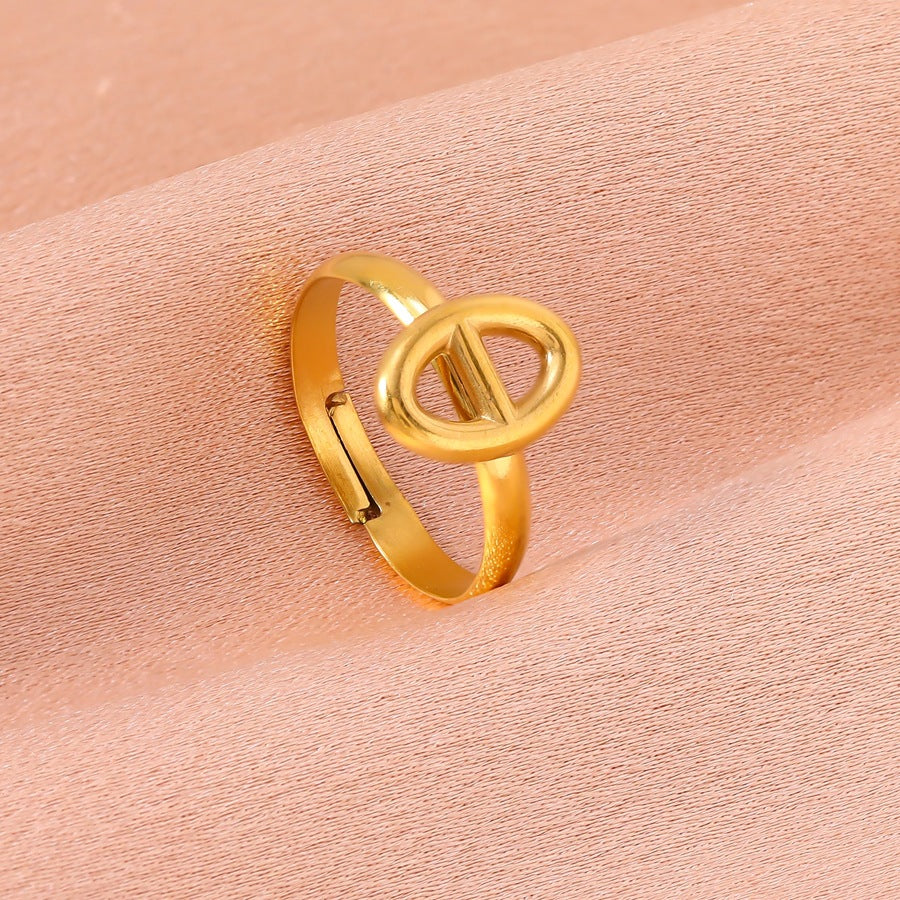 Wholesale Stainless Steel Geometric Pig Nose Adjustable Ring Gold Finish Trendy Jewelry Accessory For Resale