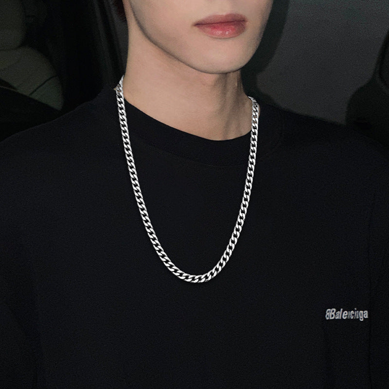 Wholesale Titanium Steel Cuban Necklace Men's Necklace Clavicle Chain ACC-NE-Meihun008