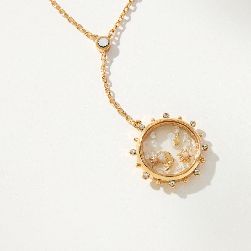 Wholesale Electroplated openable hollow transparent box DIY necklace