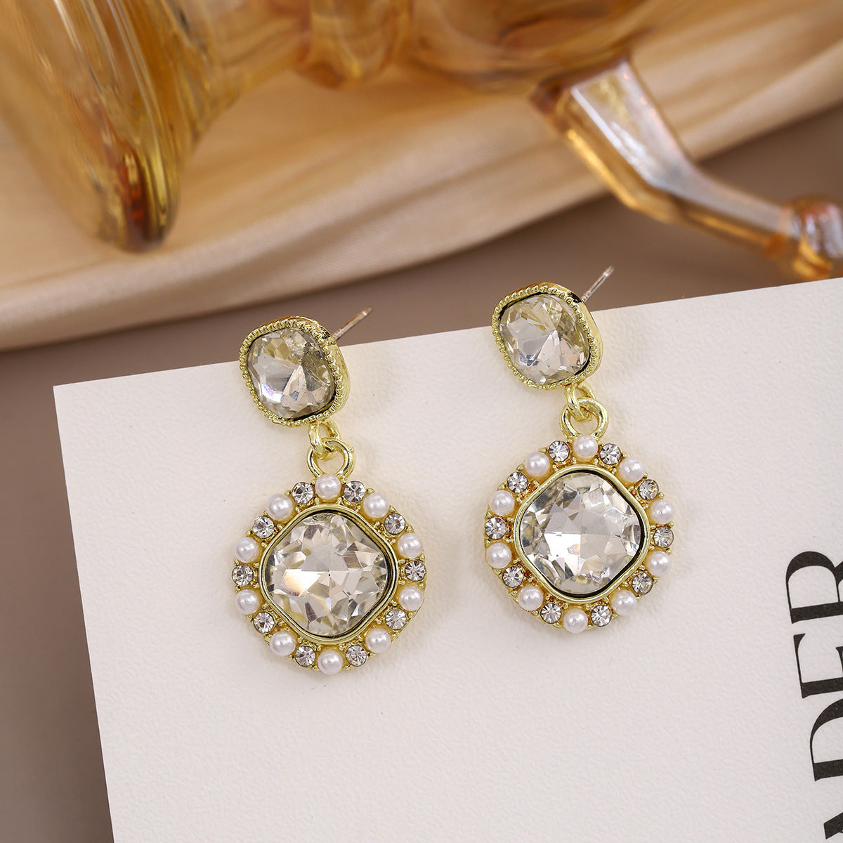 Wholesale Retro Geometric Square Earrings ACC-ES-ZhuiWo009