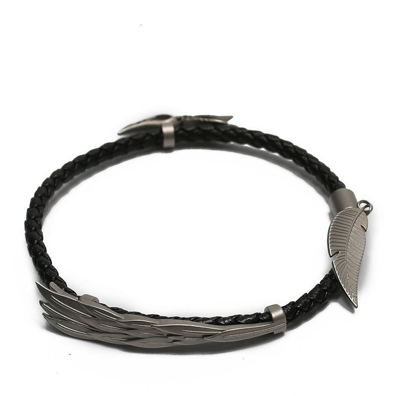 Wholesale Feather Braided Alloy Bracelet ACC-BT-FuSu002