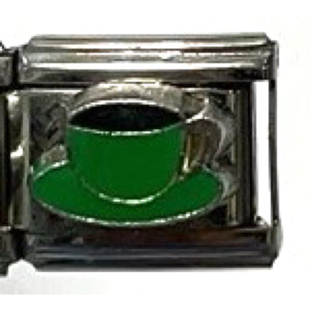 Wholesale 5pcs Italian Charm Bracelet Charm Module Stainless Steel Burger Coffee Bracelet 9mm DIY Pattern Free Stitching Detachable Composable Bracelet ACC-BT-DaLiang006