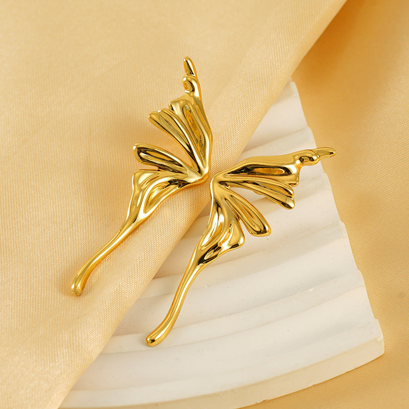 Wholesale Stainless Steel Angel Wings  Earrings